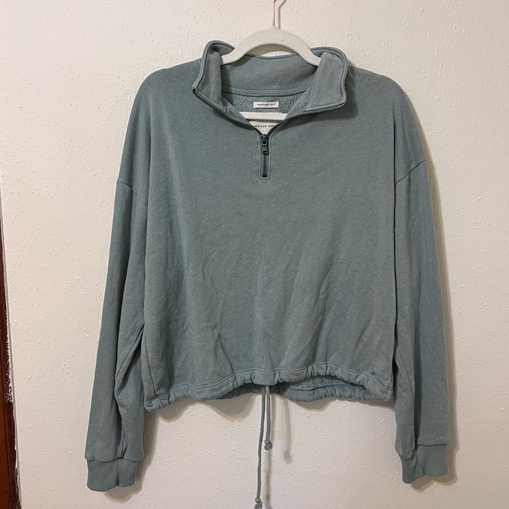 Blue Green American Eagle Ahh-mazingly soft Crew Neck